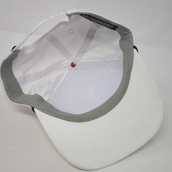 Imperial Snapback 5 Panel Cap White One Size Adjustable Lightweight Rope Blank - Picture 7 of 9